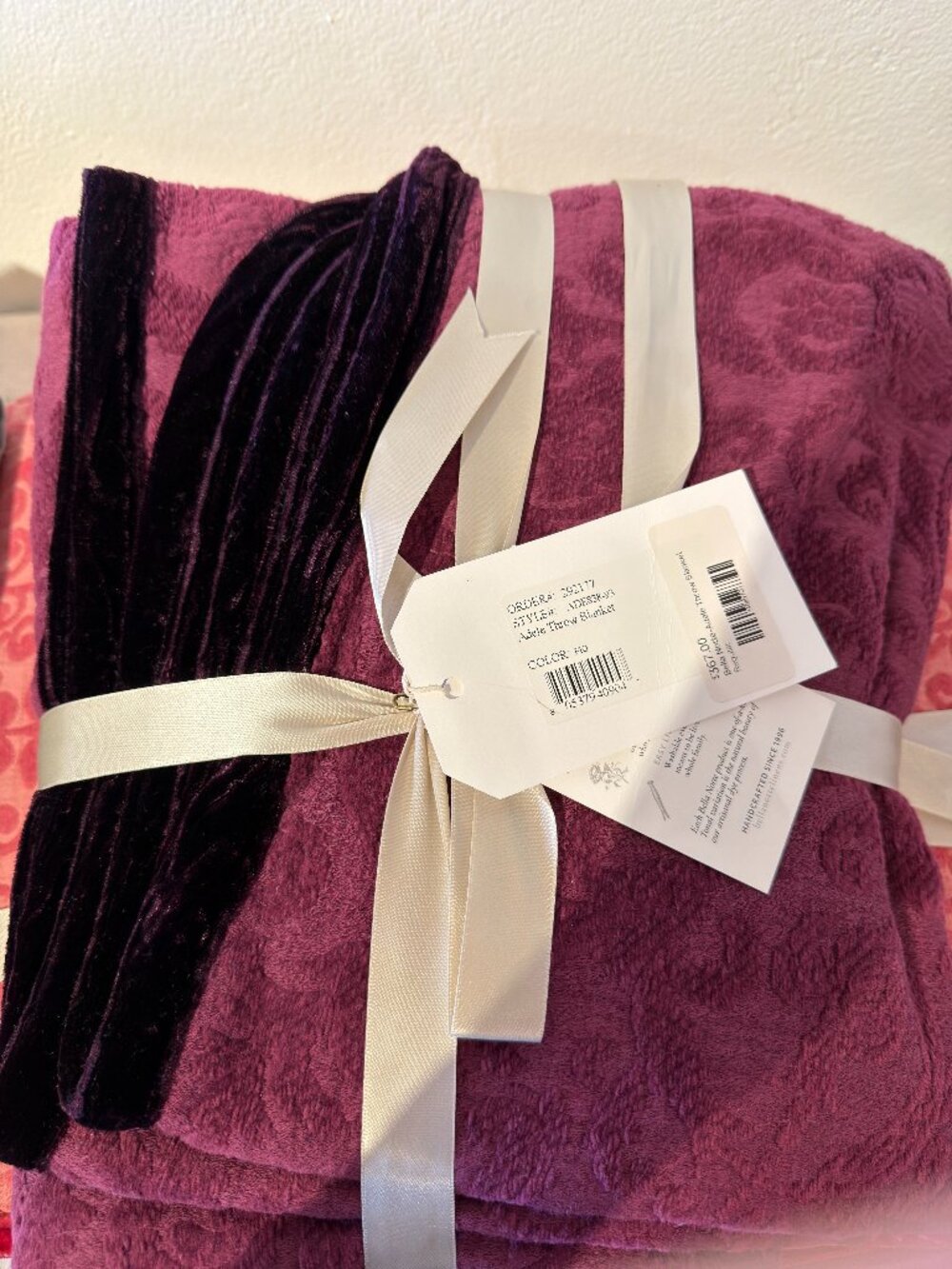 Bella Notte: Adele Throw in Fig